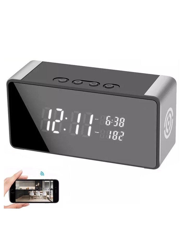 Alarm clock with hidden WiFi camera Secutek MDCKP06